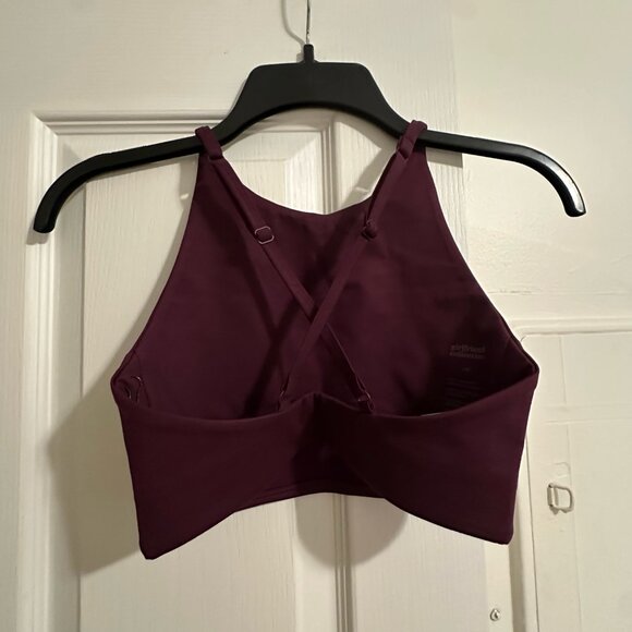 Girlfriend Collective Maroon Crop Top - Picture 2 of 3